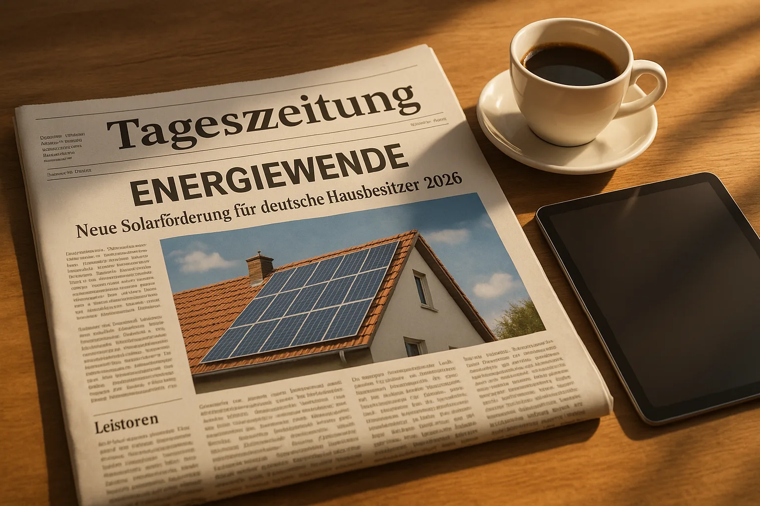 EEG-Änderung 2026: Deutsches Haus mit Solaranlage